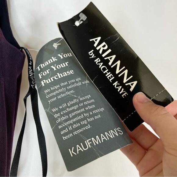 Arianna by Rachel Kaye | Vintage Deadstock Navy/Eggplant Beaded Dress 8 - Picture 10 of 11